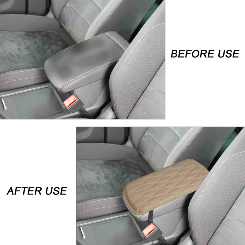 WINKA Auto Center Console Pad, Car Armrest Seat Box Cover Protector, Relax Elbow Cushion Comfort Pillow Pad (Beige) - Image 5